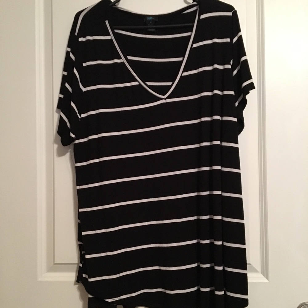 black and white striped shirt